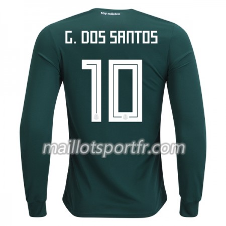 Maillot de Foot Mexique G.Dos Santos 10 Domicile Coupe du monde 2018 ML